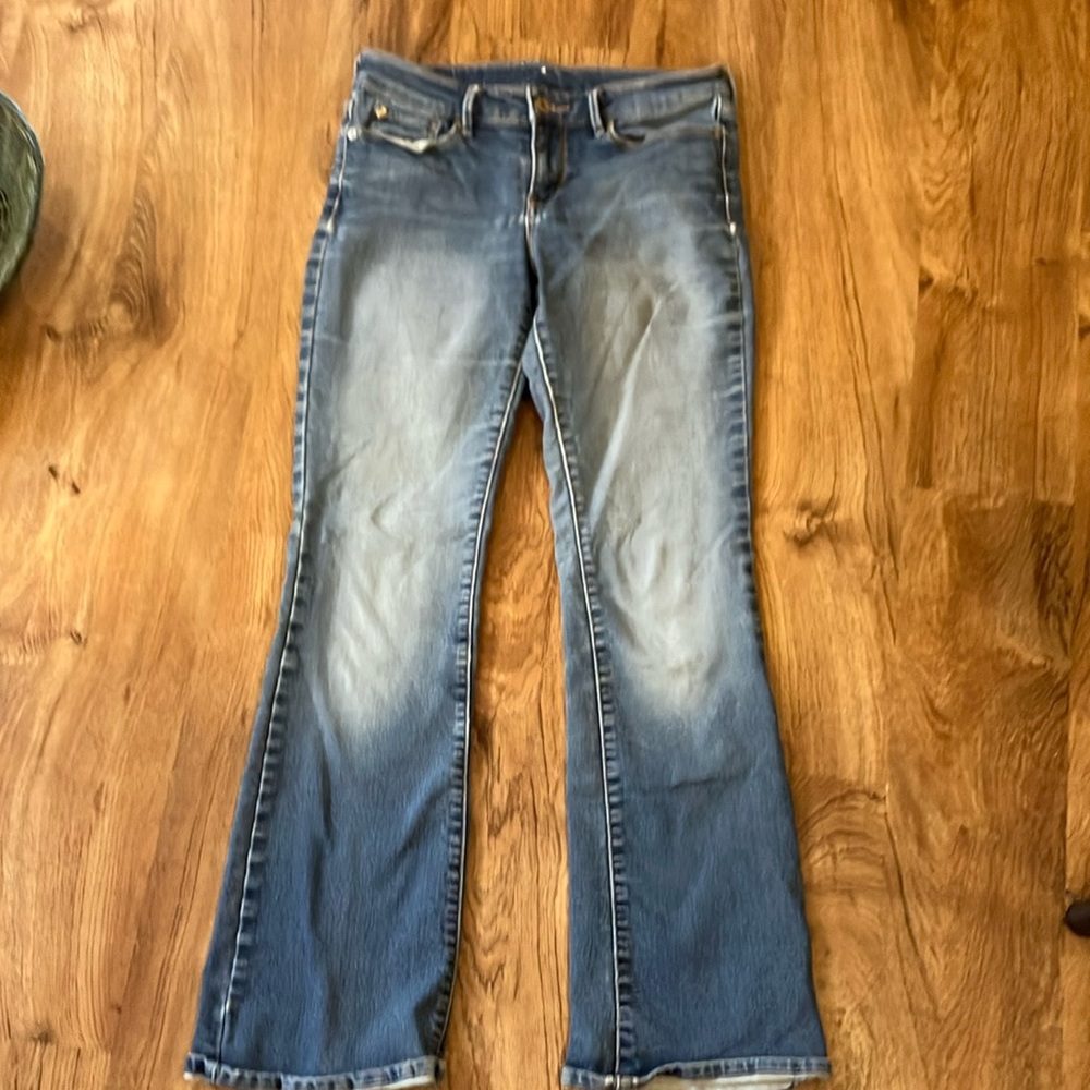 Denizen fleece lined  low rise Classic Blue Women's Jeans bootcut size 4